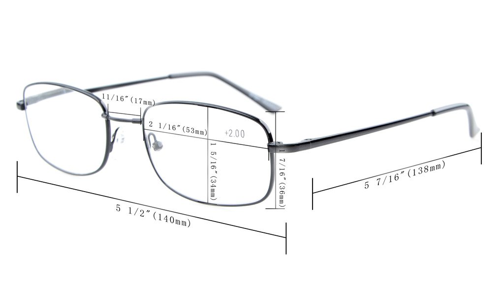 Eyekepper Computer Reading Glasses - Lightweight Titanium Frame with Spring Hinges for Men & Women - Blue Light Blocking & Anti-Fatigue for Office, Gaming & Screen Use