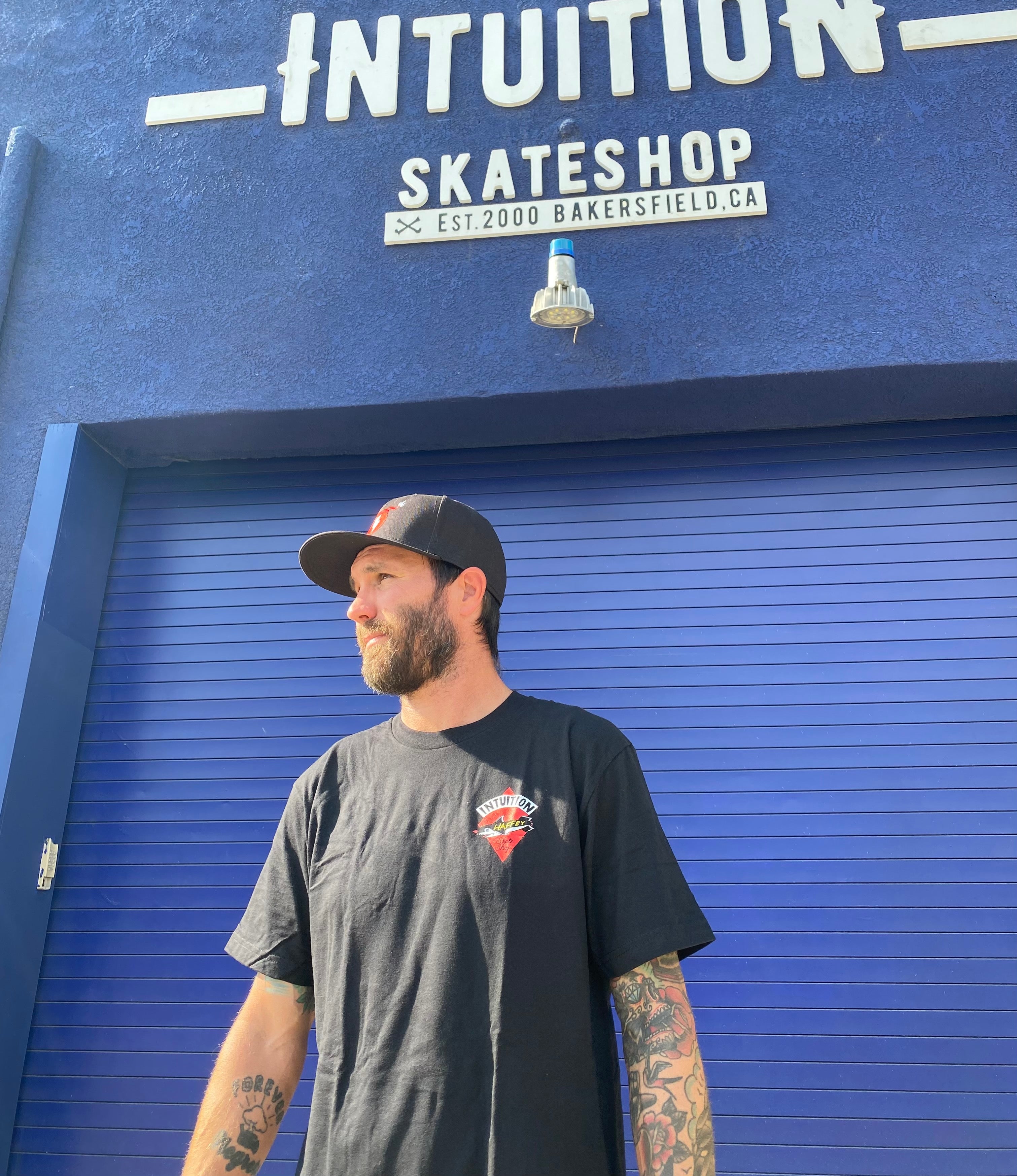 Intuition Chris Haffey Skateboarding T-Shirt - Premium Quality Men's Graphic Tee for Skaters & Streetwear Enthusiasts | Perfect for Skate Sessions, Concerts & Casual Wear