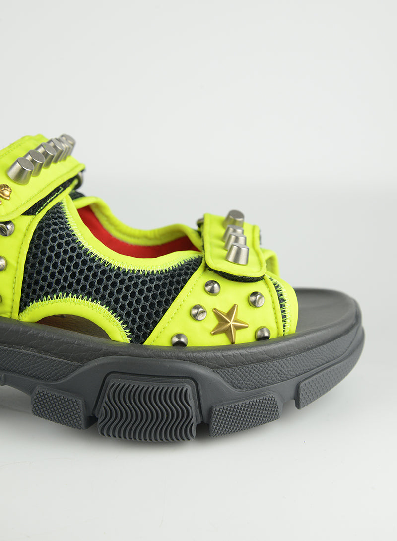 Gucci Flashtrek Yellow Sandals - Size 39 | Stylish & Comfortable Women's Fashion Sandals for Summer Outfits, Beach Vacations & Casual Wear