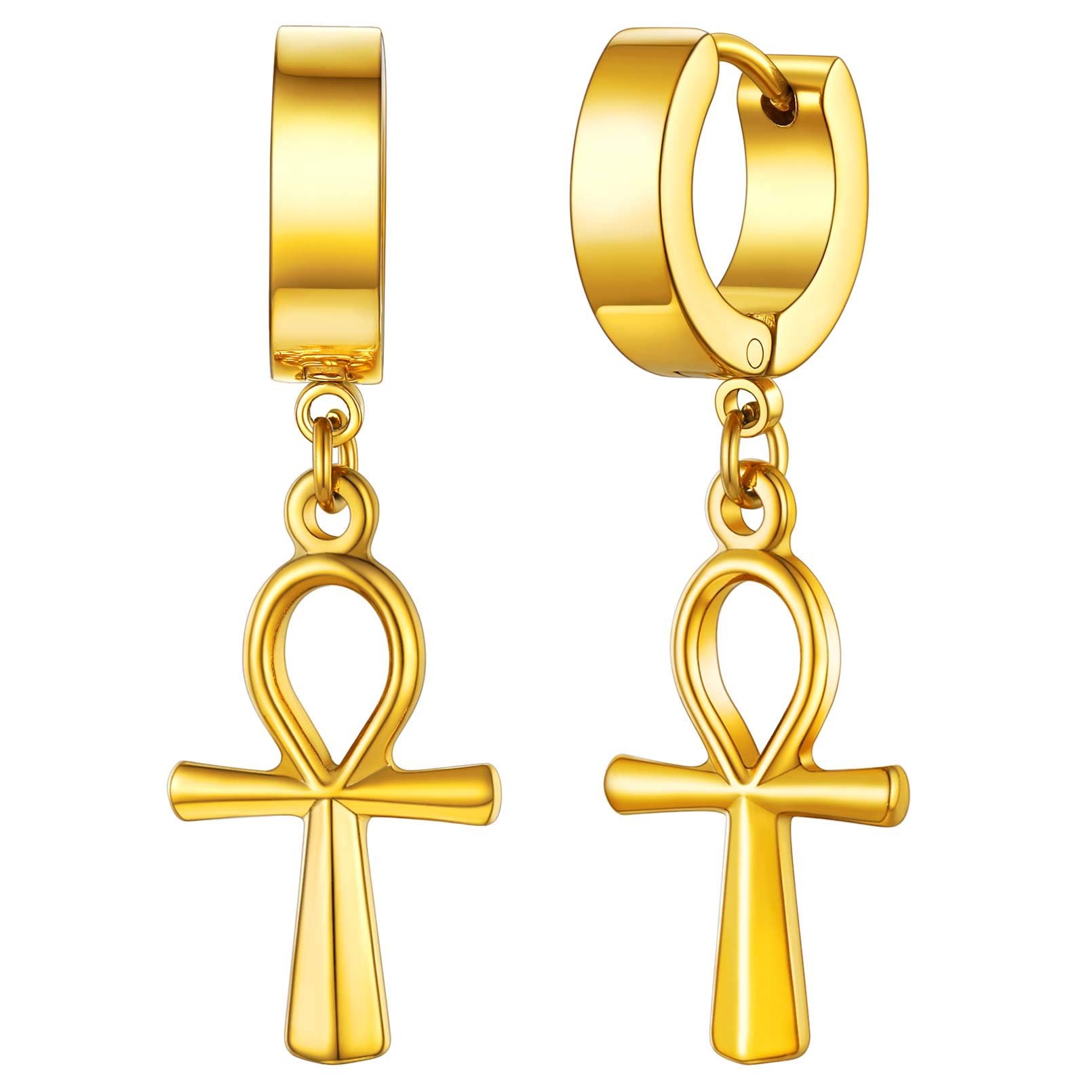 FaithHeart Women's Gold Hoop Earrings - Stainless Steel Huggie Hoop Earrings for Women, Lightweight Drop Dangle Earrings with Gift Box - Perfect for Everyday Wear, Parties & Gifts