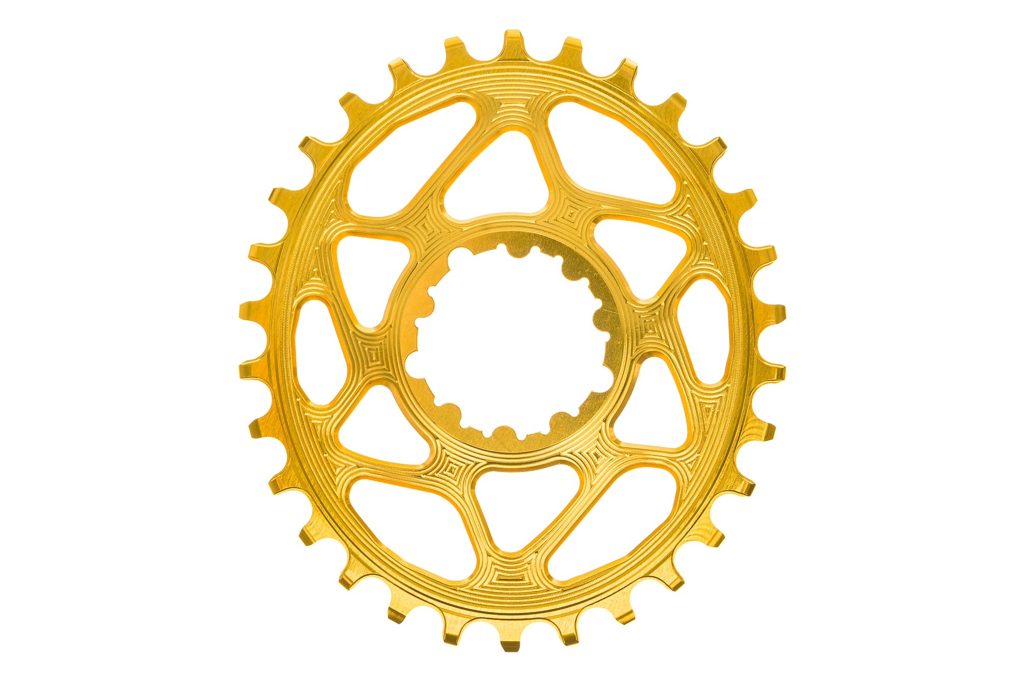 Absolute Black Oval Chainring 30T 9-12 Speed Direct Mount SRAM GXP Gold - Premium Bike Chainring for Mountain Biking & Road Cycling