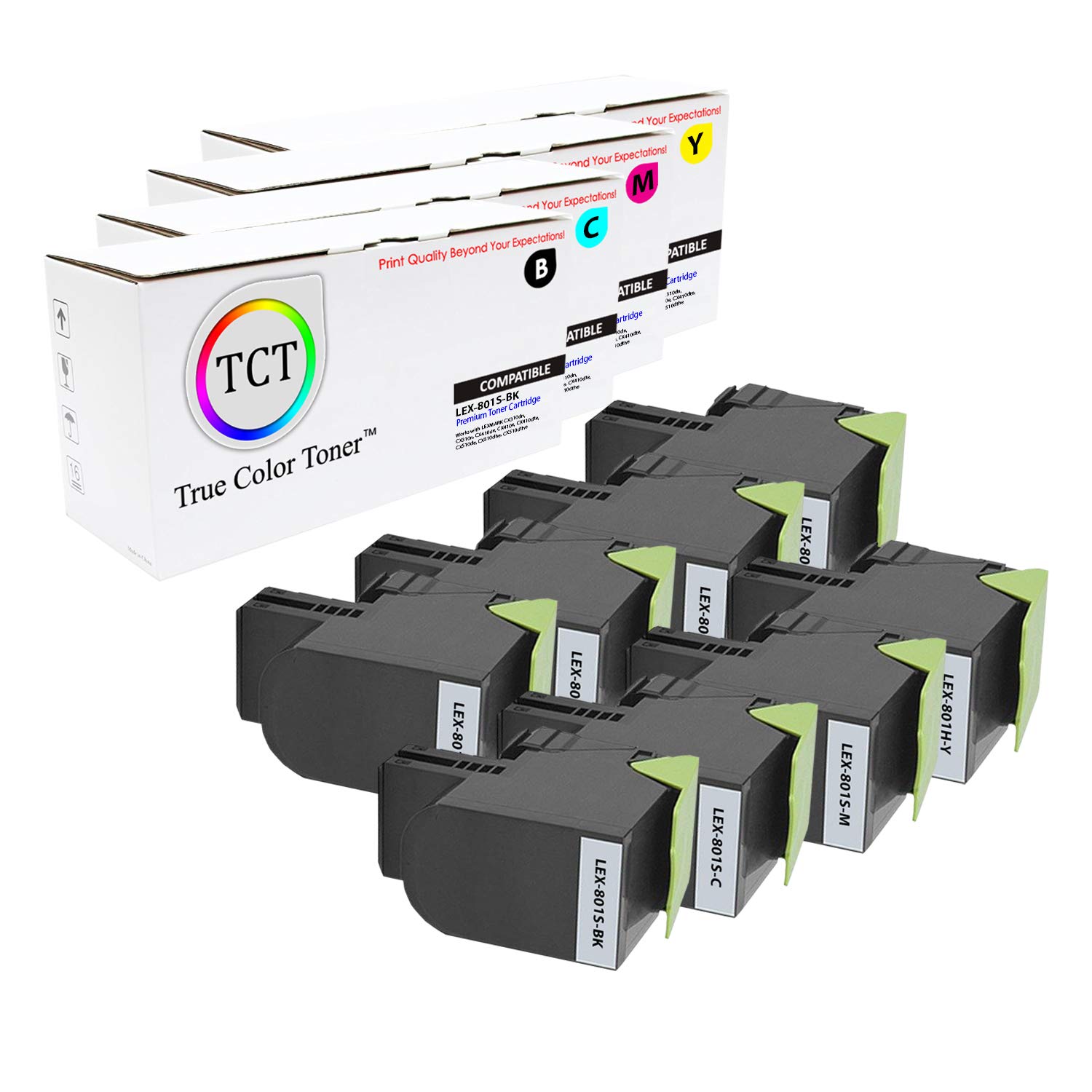 Premium Lexmark 801S Toner Cartridge 8-Pack - Compatible with CX310dn/CX310n for Office Printing