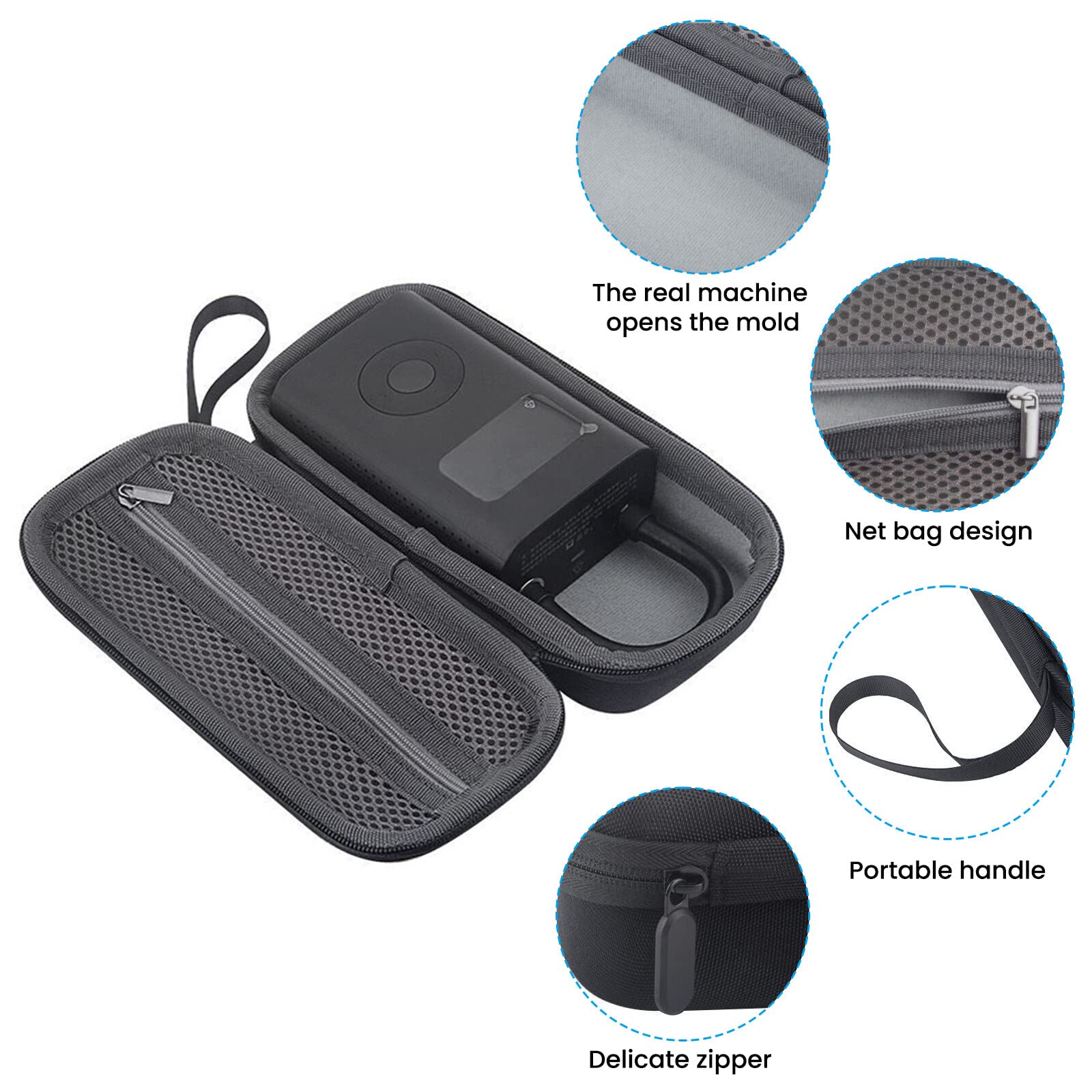 Xiaomi 1S Electric Air Compressor - Portable Mini Air Pump with Hard Shell Case, Battery Bag - Perfect for Car Tires, Bikes, Inflatable Toys & Sports Equipment