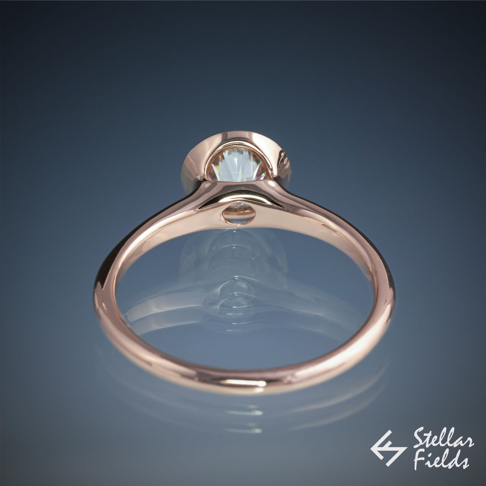 Forever One Moissanite Bezel Engagement Ring for Women - 1.5ct Round Cut Solitaire Wedding Band, 14K White Gold Promise Ring - Perfect for Proposals, Anniversaries & Bridal Jewelry Gifts