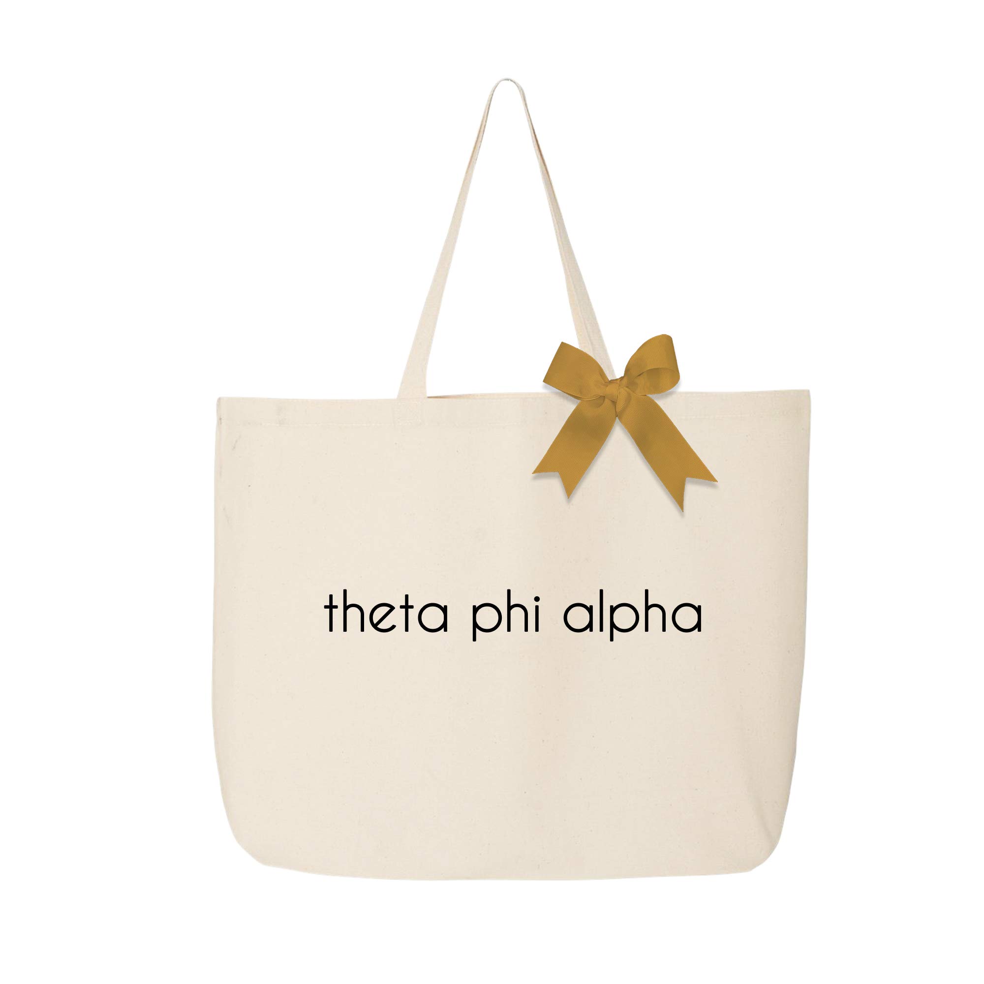 Stylish Canvas Tote Bags with Colorful Bow - Personalized Sorority Name Design - Large Women's Shoulder Bag for College, Beach, Shopping & Sisterhood Events