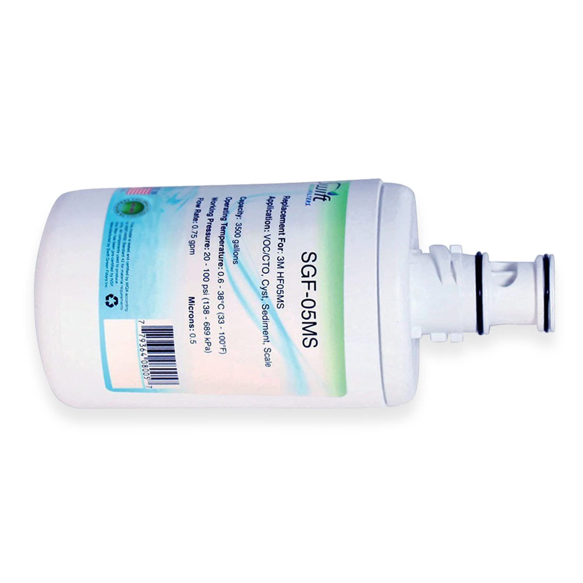 Swift Green Filters SGF-05MS Replacement Water Filter - Compatible with 3M HF05MS Commercial Systems | Made in USA | 1-Pack or 3-Pack White Filters | Perfect for Restaurants, Offices & Home Water Filtration