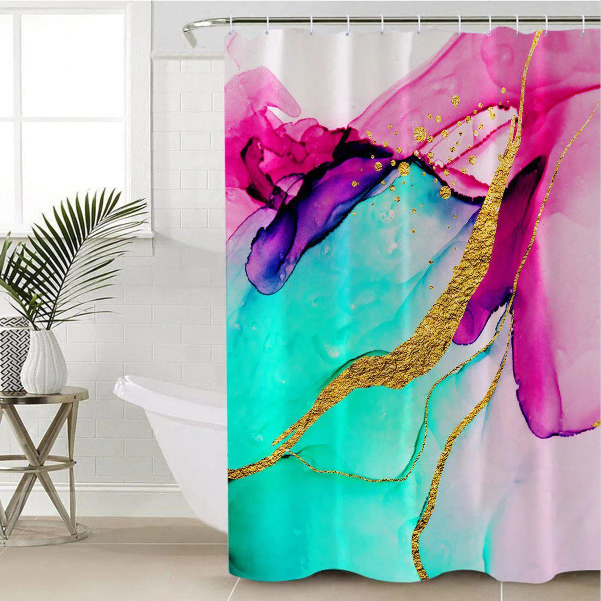 Anse Source D'Argent Shower Curtain - Waterproof Bathroom Decor with Tropical Beach Print - Perfect for Coastal, Boho & Beach House Bathrooms