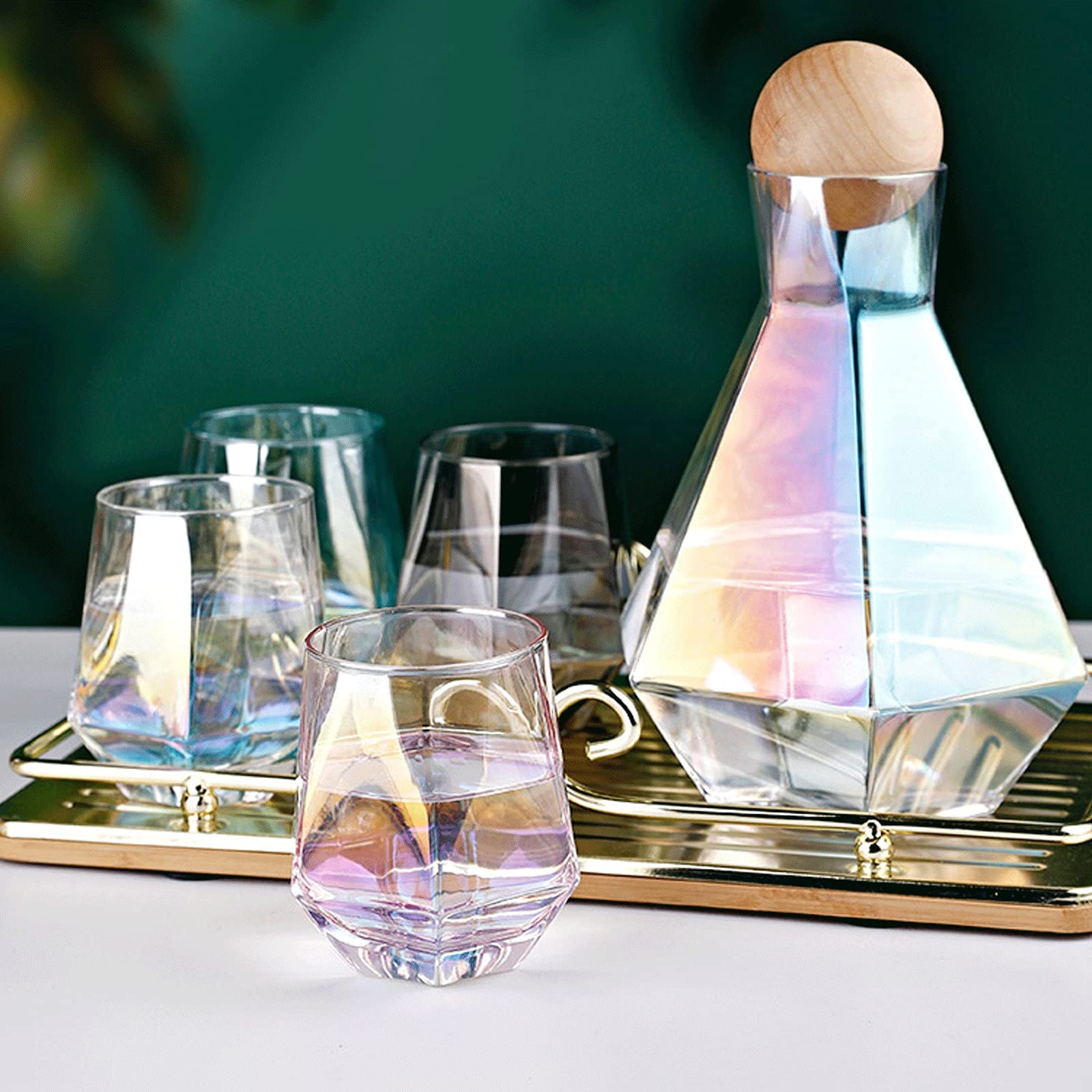 6-Piece 10oz Lead-Free Glass Water Cups Set - Purple Romantic Drinking Glasses for Juice, Beverages, Beer - Perfect for Home, Restaurants & Party Decor