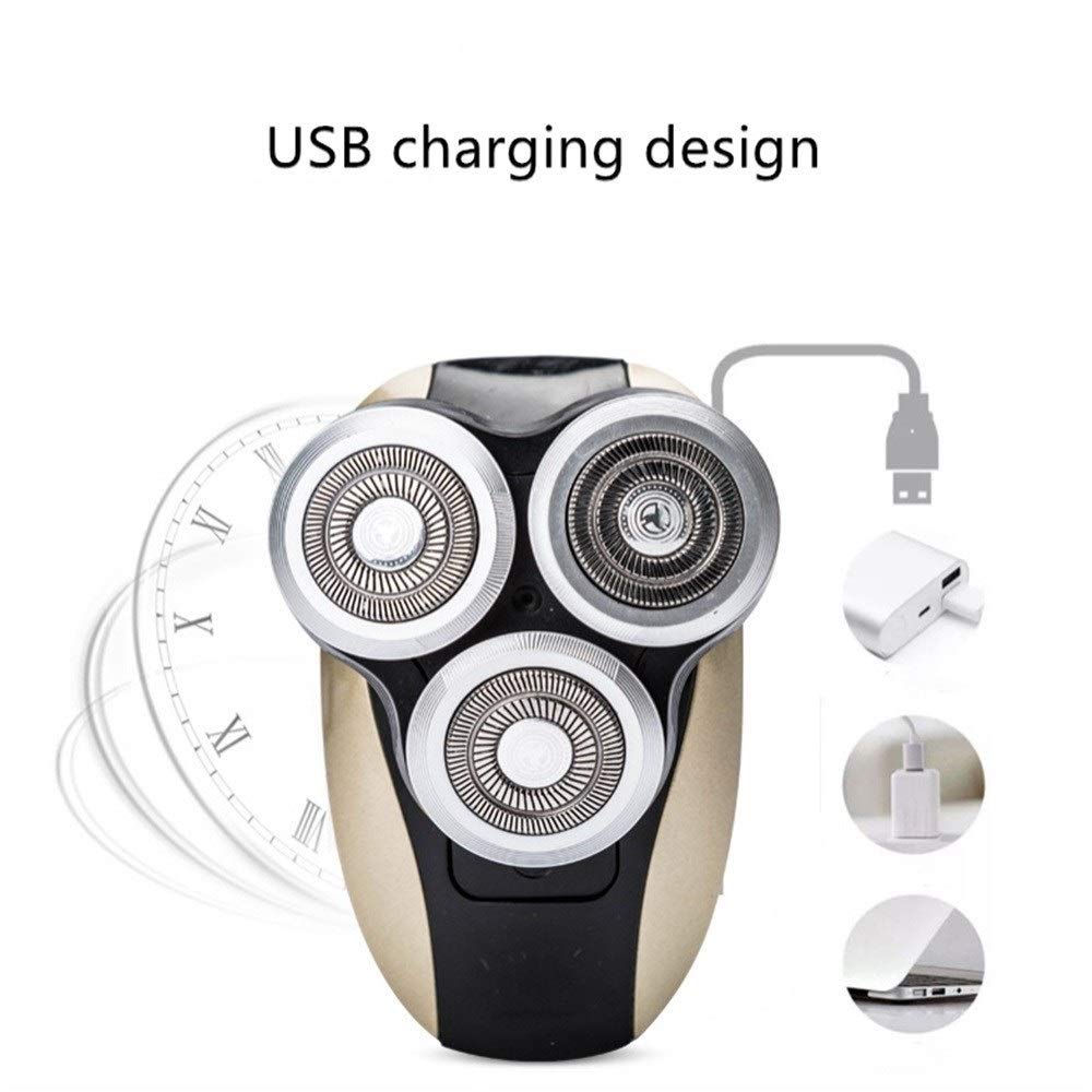 3-in-1 Rechargeable Electric Shaver for Men - Waterproof Rotary Shaving System with Floating Heads & Buffet Blade Technology - Perfect for Travel, Gym & Daily Grooming Routine