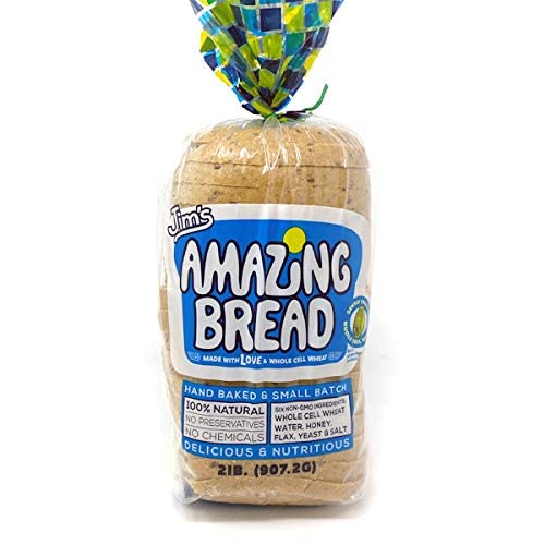 Organic Whole Wheat Bread - 2lb Sliced Loaf, Gluten Inactive, 5g Fiber, 6 All-Natural Ingredients | Healthy Breakfast & Sandwich Bread for Families (Pack of 12)