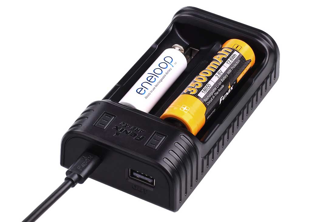 Fenix ARE X2 Battery Charger - High-Speed Rechargeable Charger for AA/AAA Batteries - Perfect for Flashlights, Cameras, and Outdoor Gear (Discontinued)