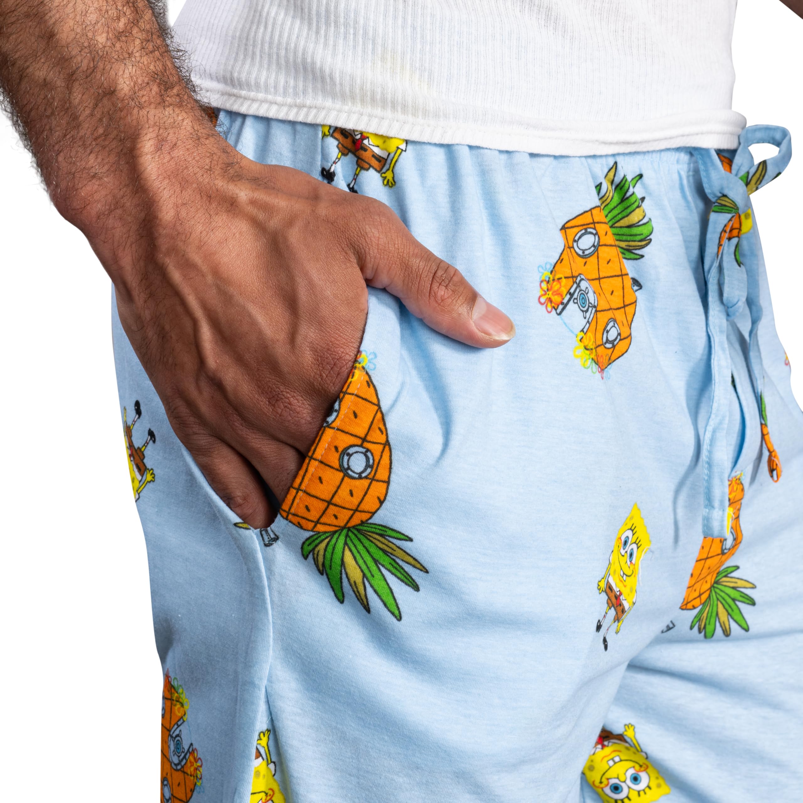 SpongeBob SquarePants Pineapple House Lounge Pants for Men & Women - Soft Cartoon Character Sleepwear Pajama Bottoms - Perfect for Home Relaxation, Sleepovers and Nickelodeon Fans Gifts