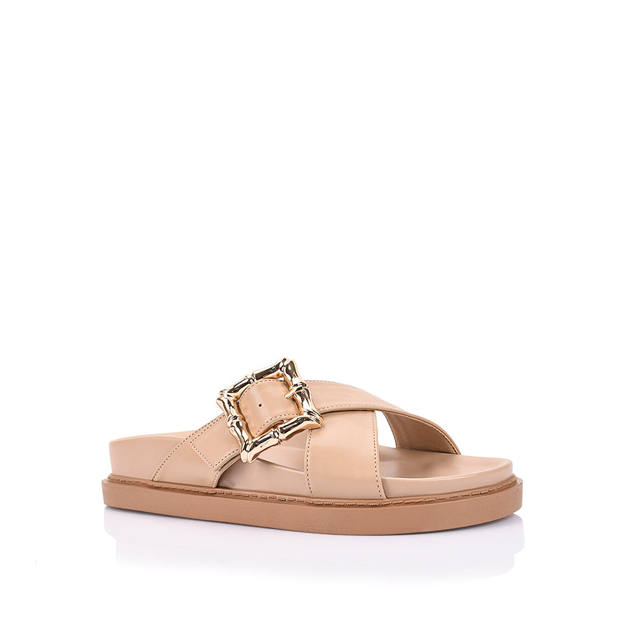 Bradford Footbed Slides - Comfortable Beige Sandals for Men & Women | Perfect for Beach, Pool, and Casual Wear