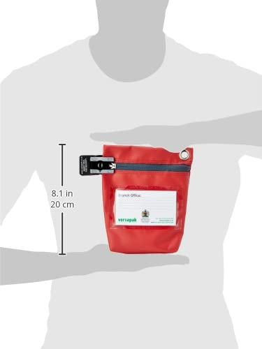 Small Secure Cash Bag - Red | Durable Money Pouch for Retail, Events & Travel | Compact Cash Holder for Businesses, Vendors & Personal Use