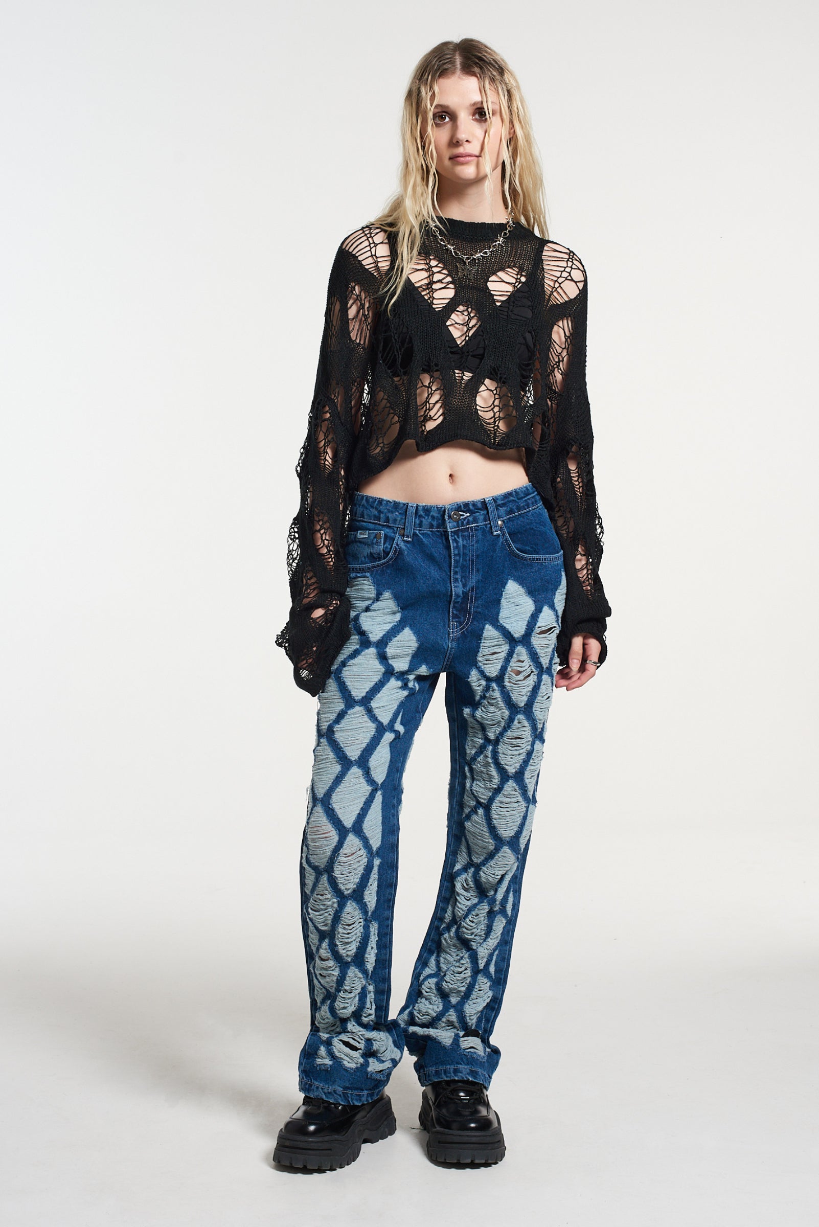 Blitzed Fray Dad Jeans - Vintage Distressed Denim Pants for Men | Perfect for Casual Wear, Street Style & Everyday Outfits