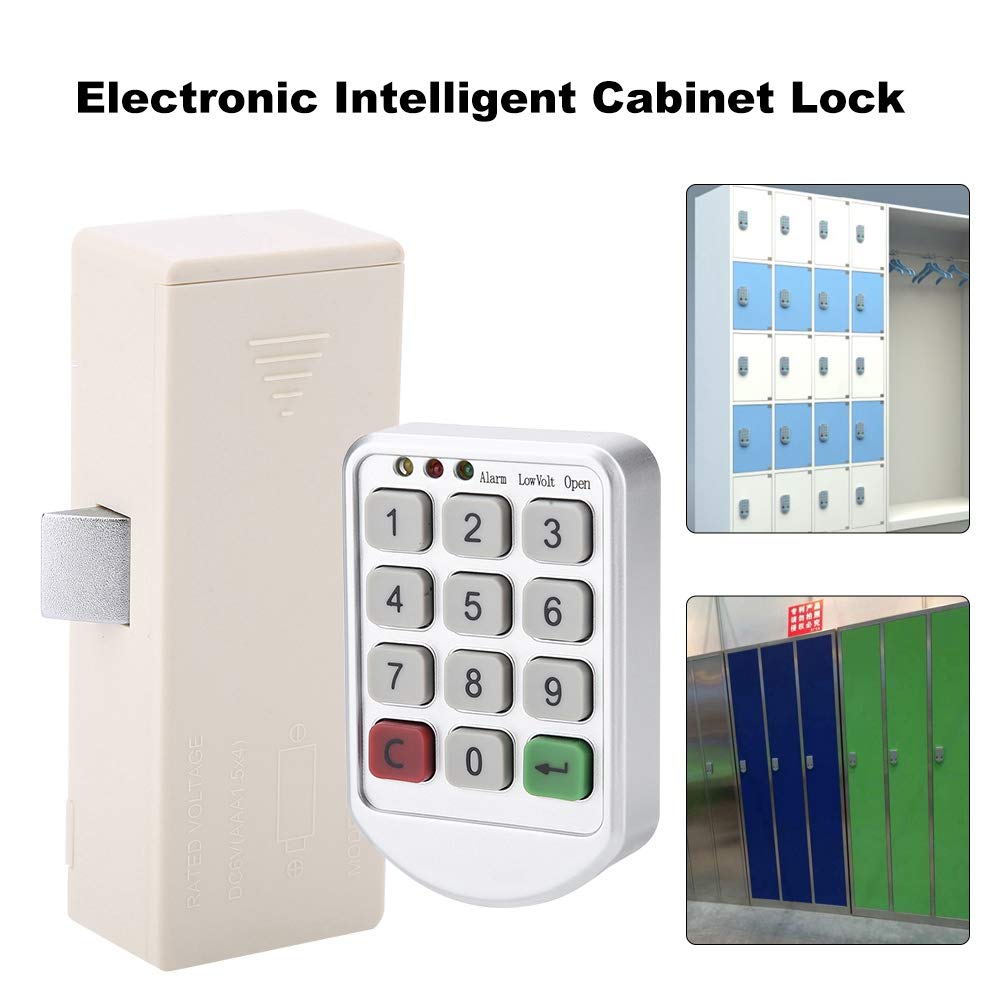 Wendry Digital Electronic Cabinet Lock Set - ABS Plastic Keypad with Intelligent Password Code for Lockers, Office Cabinets & Storage | Secure Home, Office & School Use