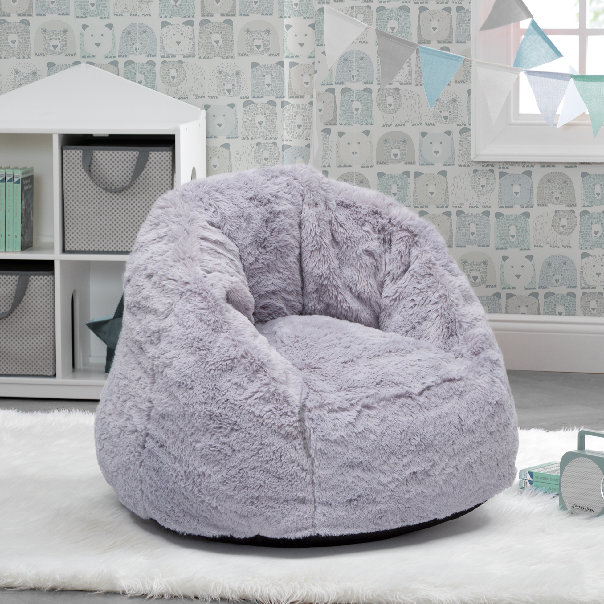 **Cozy Fluffy Kids Chair - Soft Plush Toddler Armchair for Ages 2-6 Years - Perfect for Nursery, Playroom & Reading Nook**