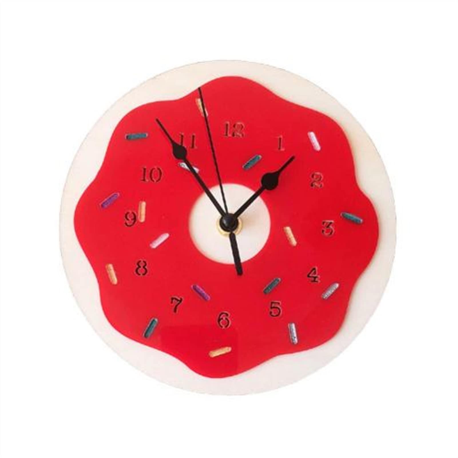 Nordic Style Doughnut Shaped Wooden Silent Wall Clock - Battery Operated Non-Ticking Decorative Clock for Kids Bedroom, Living Room, Kitchen & Home Decor (3 Color Options) | Perfect for Nursery, Office & Modern Farmhouse Interiors