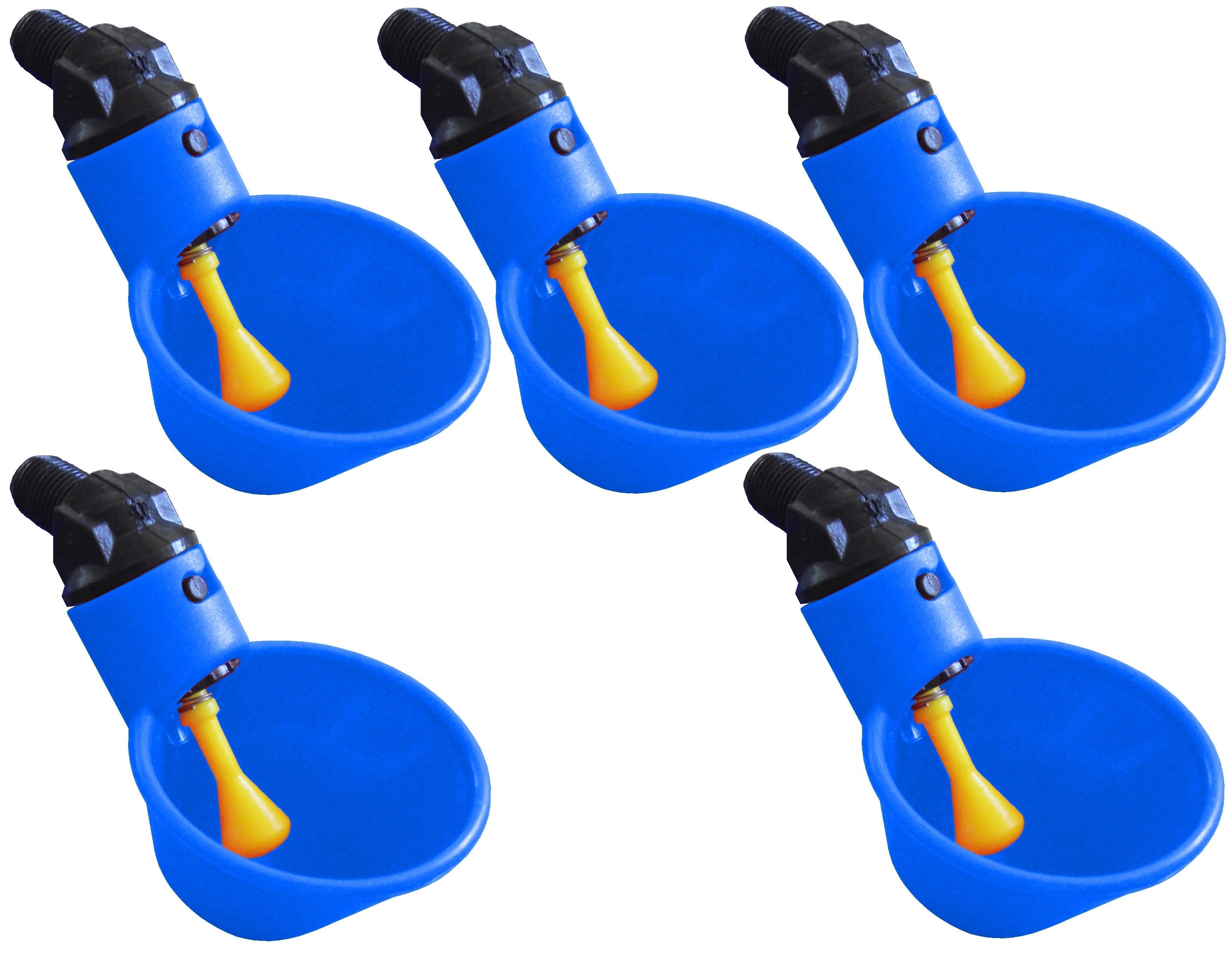 Automatic Poultry Waterer - Blue Cup-Style Chicken Drinker for Coops, Farms & Backyard Flocks - Durable & Leak-Proof Design