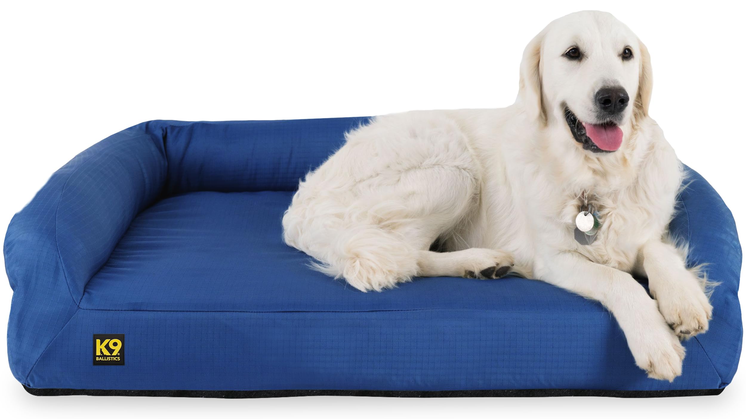 K9 Ballistics Tough Orthopedic Large Bolster Dog Bed for Big Dogs - Washable, Durable & Water Resistant Pet Bed - 40