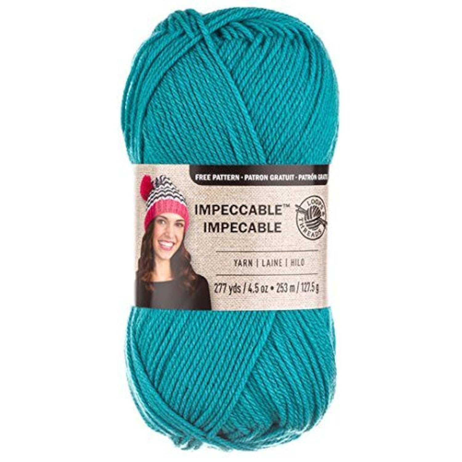 Loops & Threads Impeccable Yarn 4.5 oz (127g) Premium Acrylic Knitting Yarn - Aqua Blue | Perfect for Crochet, Knitting, DIY Crafts & Home Decor Projects