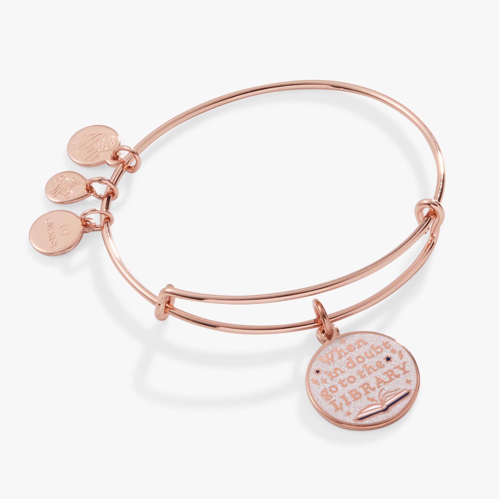 Harry Potter™ 'When in Doubt Go to the Library' Charm Bangle - Official Wizarding World Jewelry for Potter Fans & Book Lovers - Perfect Gift for Birthdays, Halloween & Cosplay