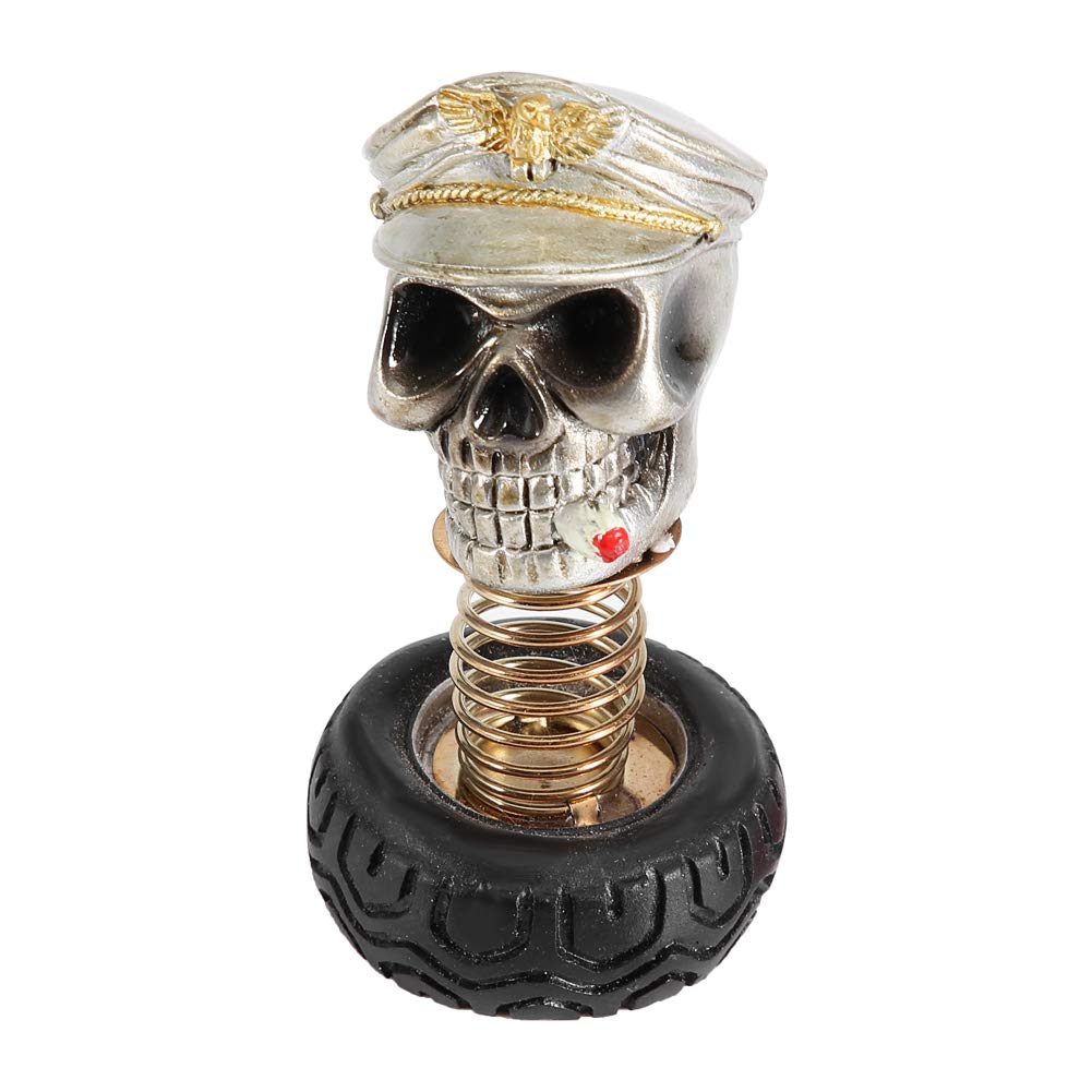 Qiilu Swing Skull Car Dashboard Ornament - Funny Hanging Skull Decor for Car Interior, Halloween & Gothic Accessories | Perfect for Car Lovers, Halloween Decorations & Unique Gift Ideas