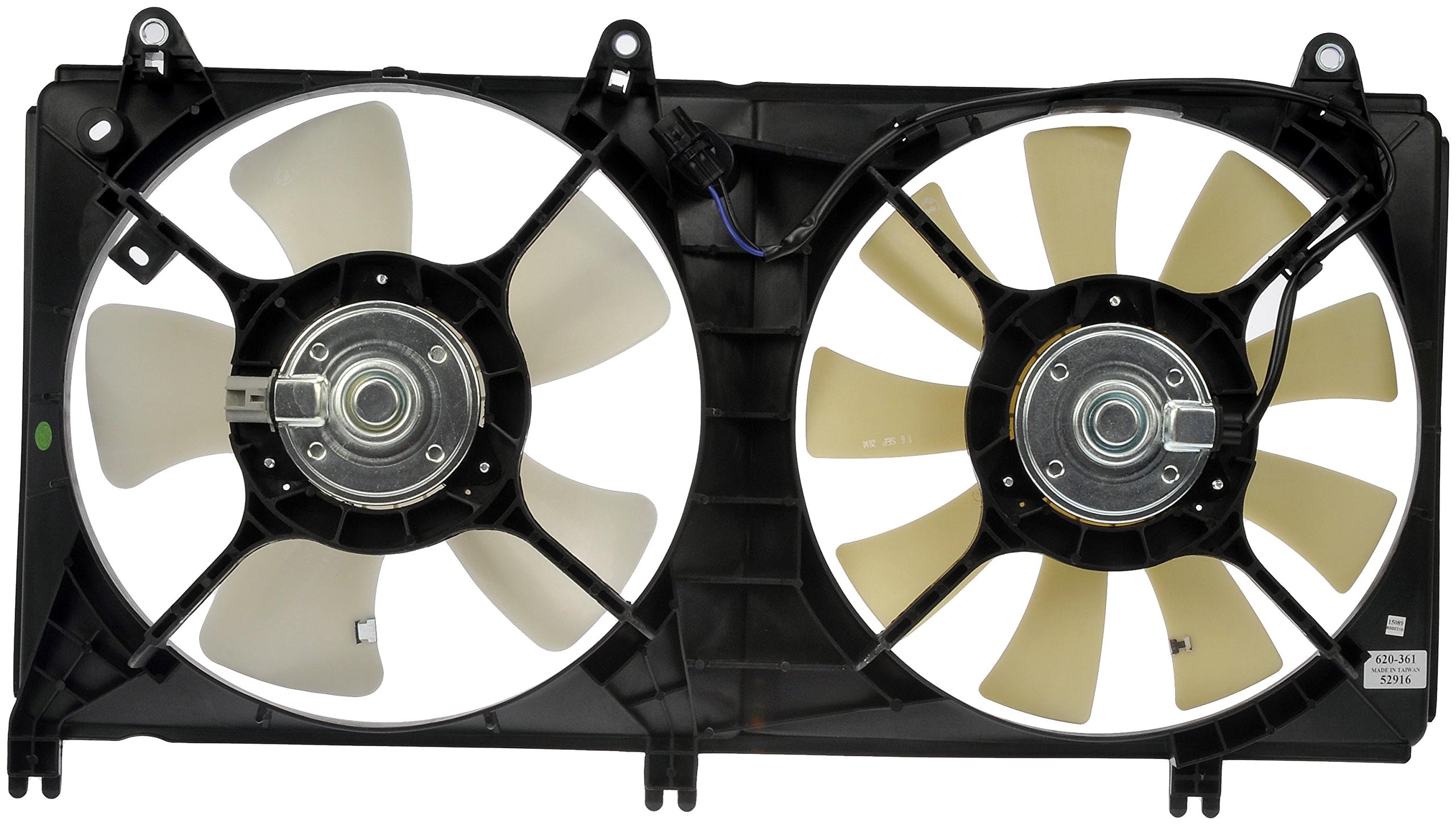 Dorman 620-361 Dual Fan Assembly Without Controller - Replacement Cooling Fan for Chevy, GMC, Cadillac - Perfect for Engine Overheating Prevention & AC Performance