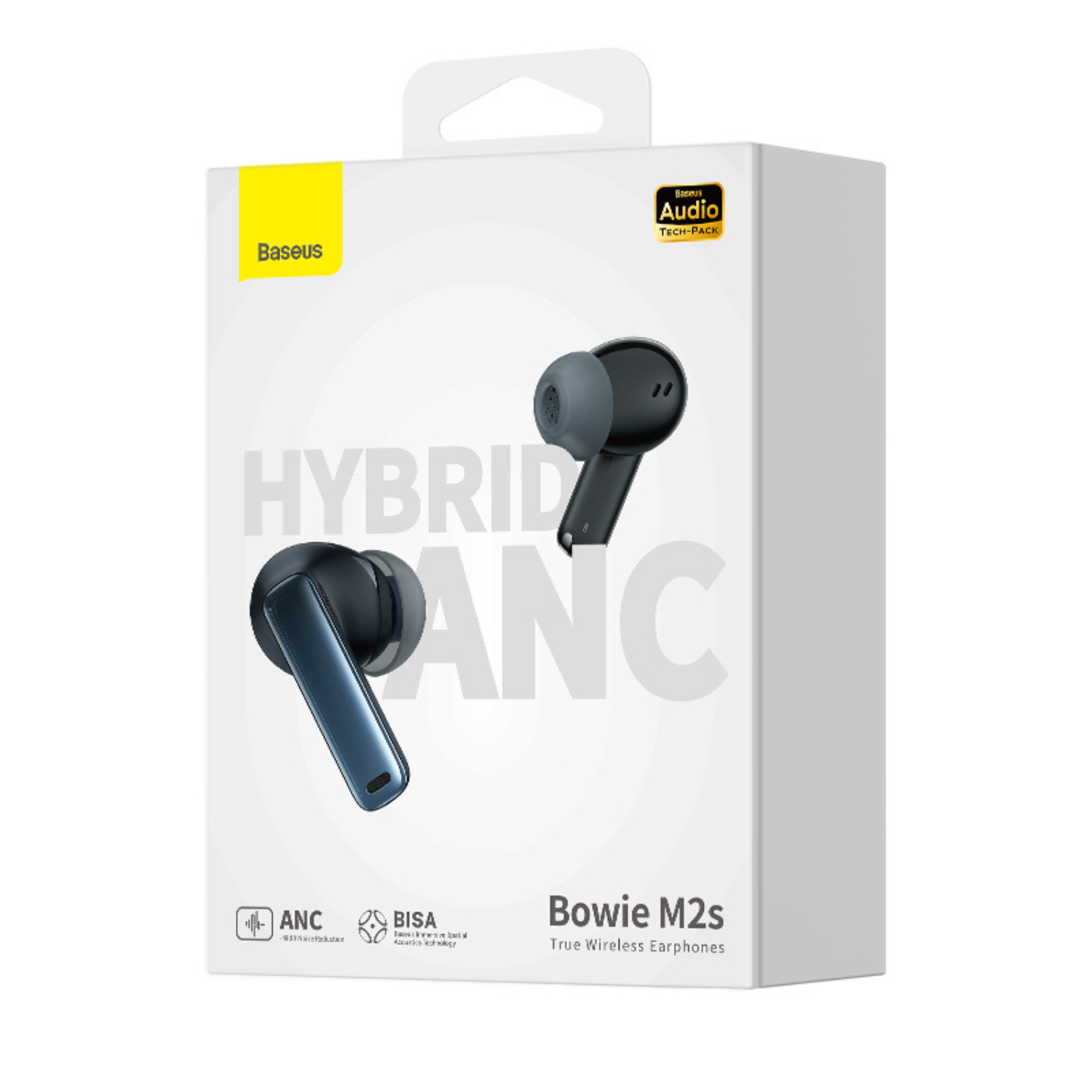 Baseus Bowie M2s Wireless Earbuds with Active Noise Cancelling, Hi-Fi Sound, Bluetooth 5.3, 30H Playtime - Black | Perfect for Travel, Workouts & Commuting