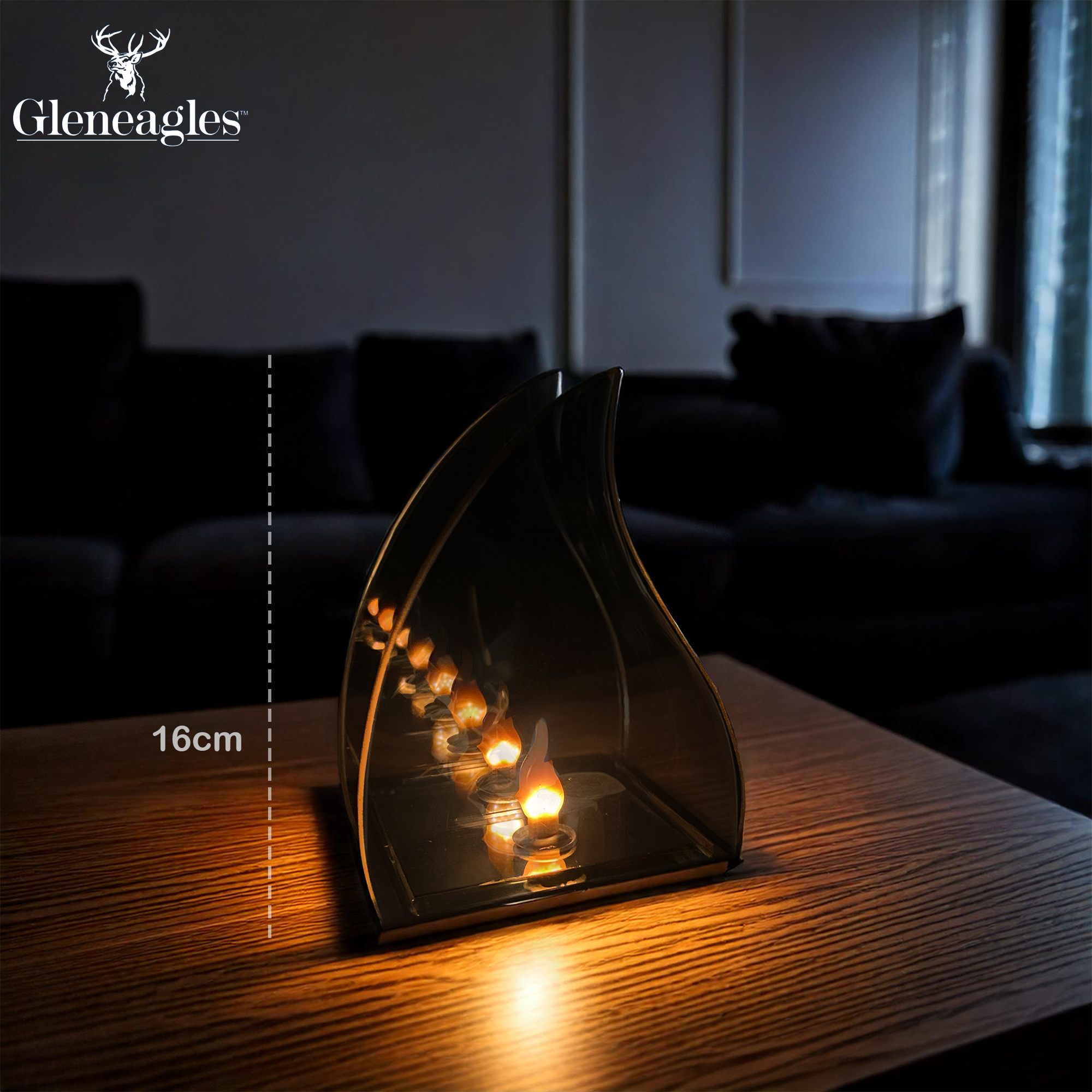 Gleneagles Teardrop Infinity Flame LED Battery Lamp - Waterproof Outdoor/Indoor Decorative Lighting for Patio, Garden, Wedding & Home Decor