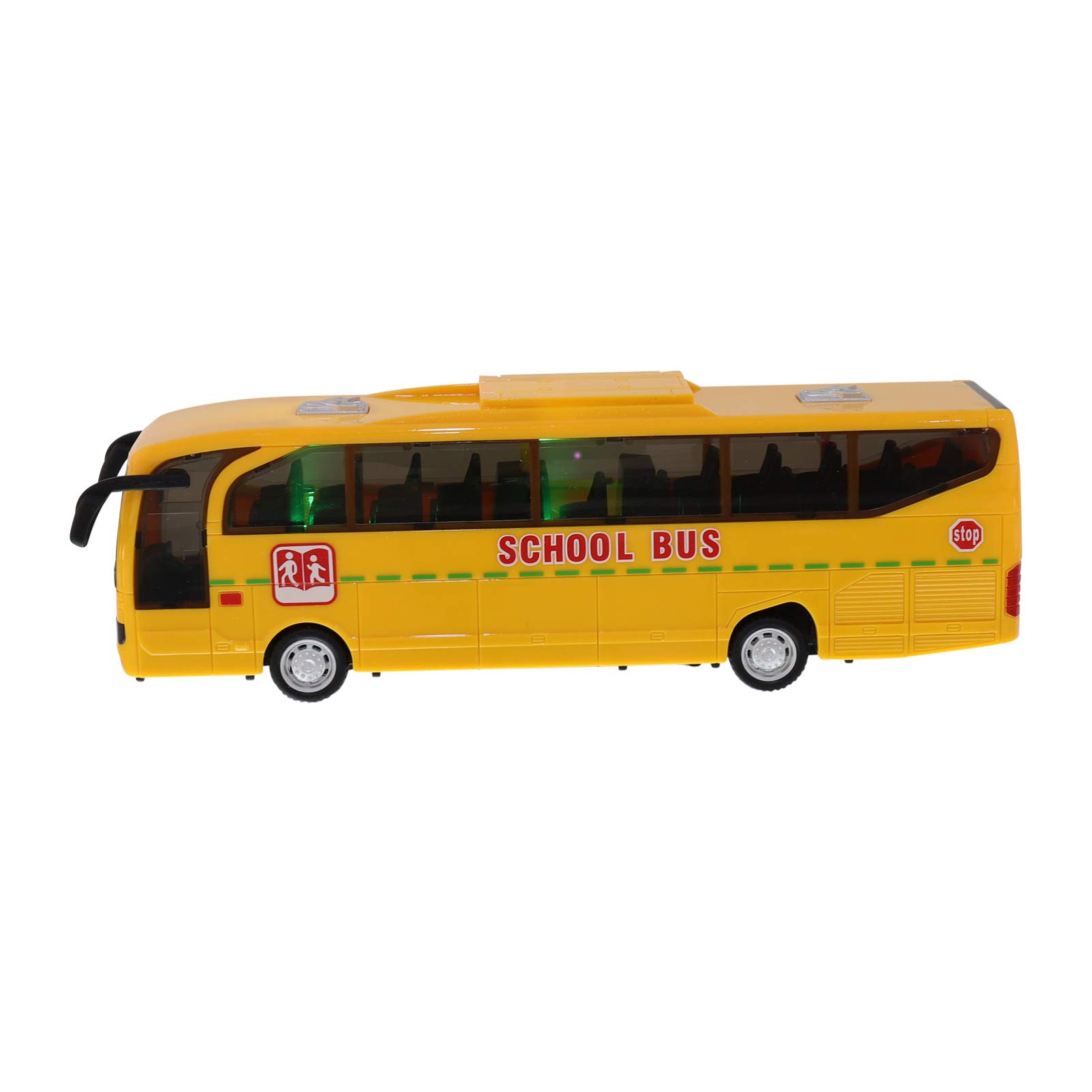 Toyvian Friction Powered Die-Cast School Bus Toy for Boys - Fun and Durable Playtime for Kids, Perfect for Pretend Play and Collectible Display