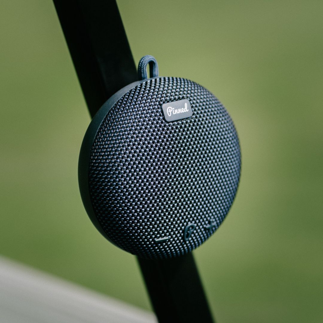 Pinned Golf The Dart 2.0 Portable Bluetooth Speaker for Golf Carts - Waterproof Wireless Music Player for Outdoor Sports, Beach, and Backyard Parties