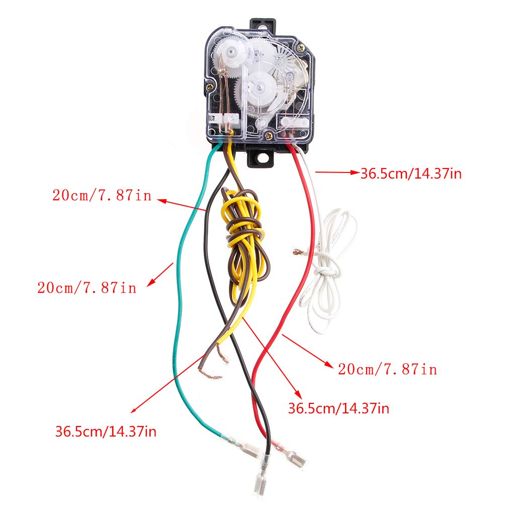 Pinhaijing 6-Wire Washing Machine Timer Replacement Part - 90 Degree Central Hole 68mm Switch Shaft for Laundry Machine Repair | Compatible with Multiple Brands | DIY Home Appliance Fix