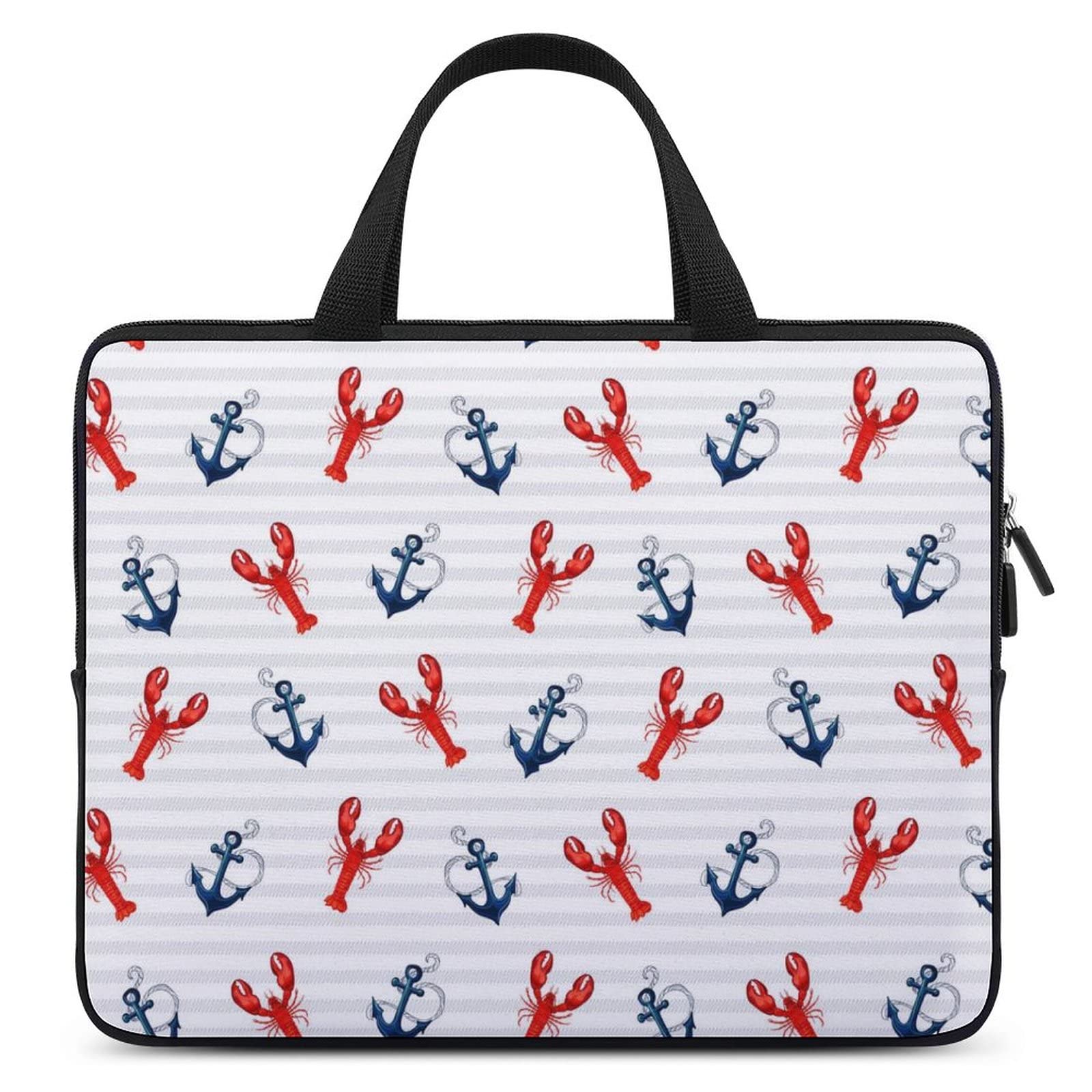 Marine and Lobsters Waterproof Laptop Bag - Slim Business Casual Briefcase for Work, Travel, and Daily Commute