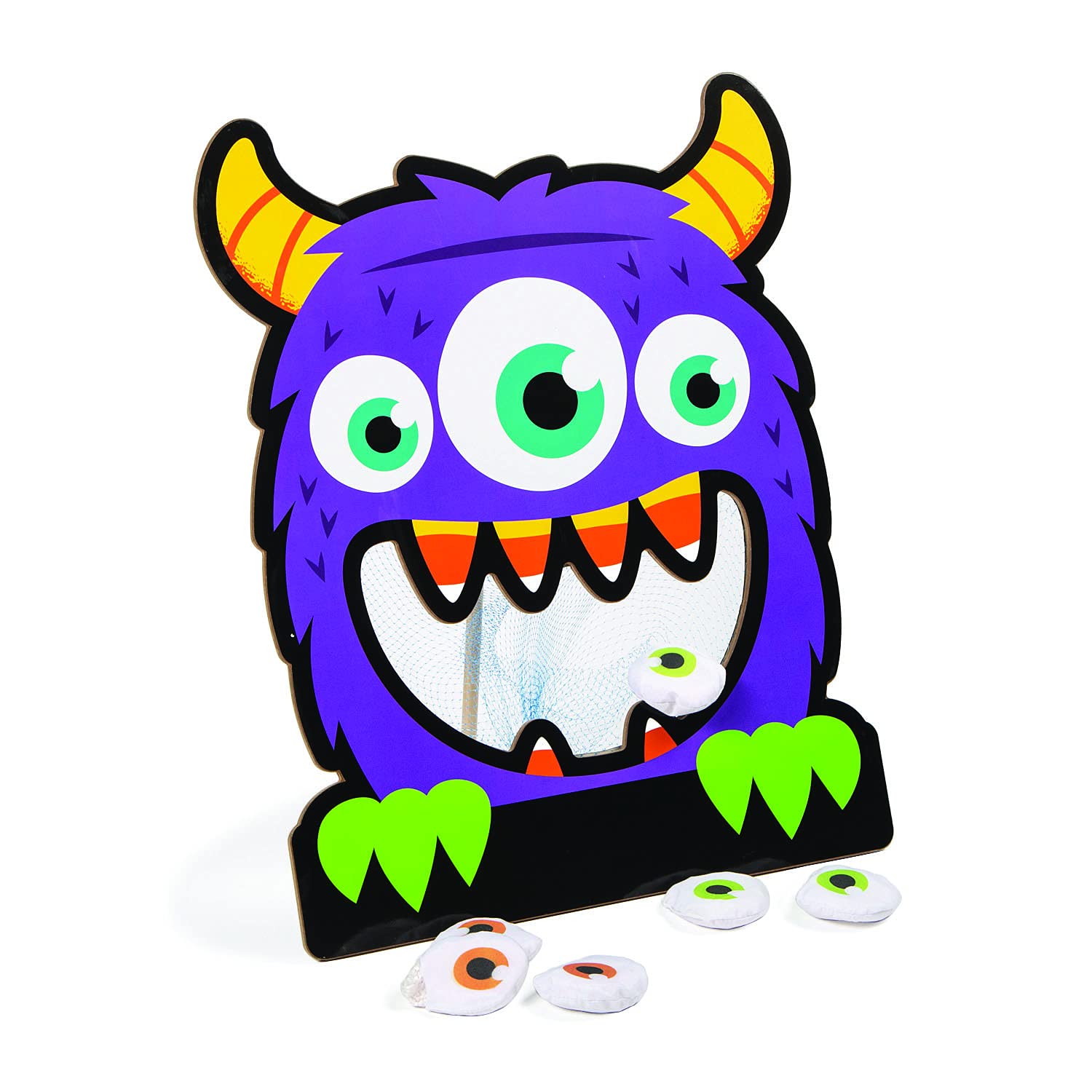 Fun Express Halloween Monster Toss Game Set - 7 Piece Outdoor Party Toss Game for Kids - Perfect for Halloween Parties, Backyard Games & Family Gatherings