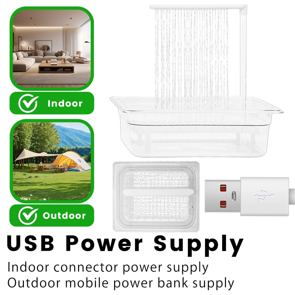 USB Electric Large Parrot Bathtub with Water Pressure Controller - Automatic Pet Bird Shower for Parakeets, Cockatiels, African Greys & Cockatoos | Bird Cage Accessories & Toys | Perfect for Grooming & Playtime