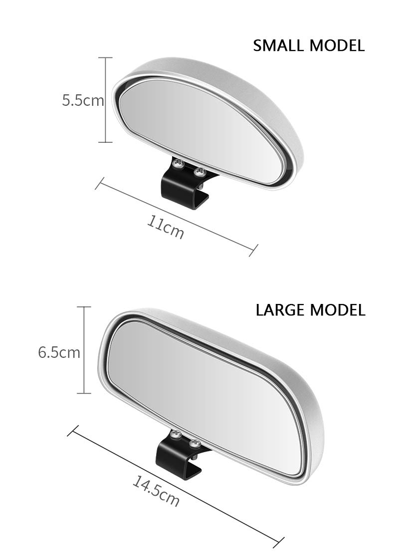 Universal Blind Spot Mirrors for Cars - Adjustable Wide Angle Rearview Mirror for Safe Driving & Parking Assistance (Black) | Perfect for Highway Merging, Parallel Parking & Enhanced Visibility
