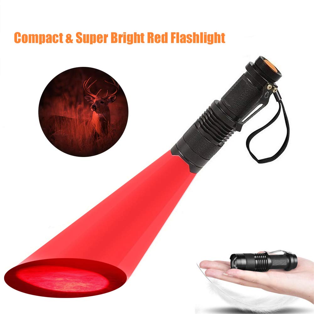 4-Pack Multi-Color LED Flashlight Set for Hunting, Night Vision & Fishing - Includes Red, Green, Blue & Blacklight Flashlights - Perfect for Outdoor Adventures, Camping & Emergency Situations