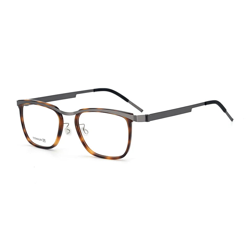 Aimee 9908 Unisex Square Titanium Acetate Eyeglasses - Lightweight Durable Full Rim Glasses for Men & Women | Perfect for Office, Reading & Everyday Use