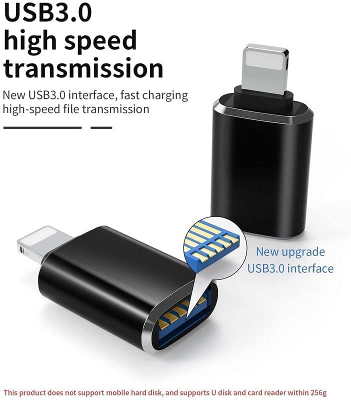 INVICTO USB OTG Adapter for iPhone & iPad - iOS 14+ Compatible - Connect Flash Drives, Keyboard, Mouse to iPhone 14/13/12/11 Series - Perfect for File Transfer, Work & Gaming