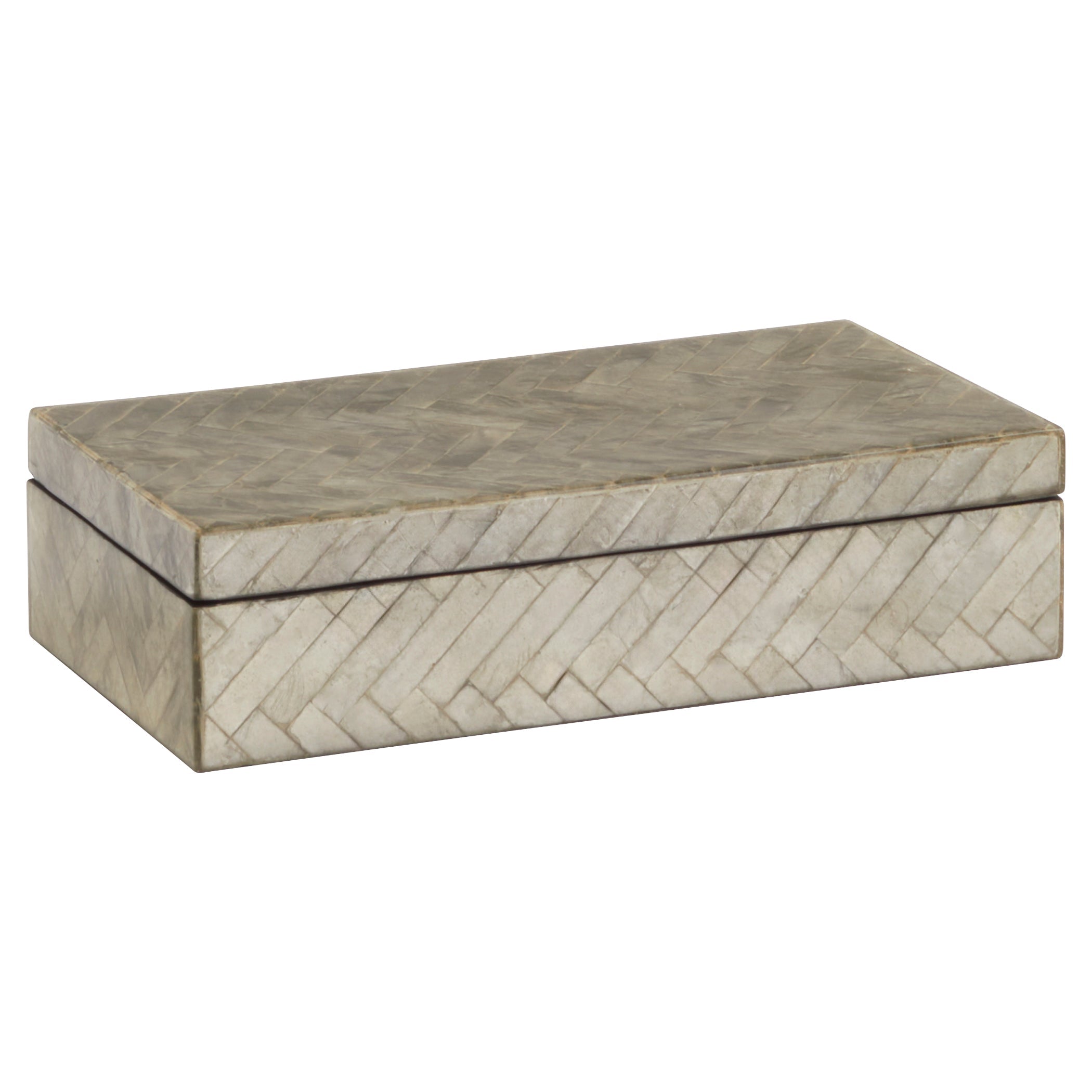 Cyan Design 11686 Triton Rectangle Box - Small Smoke-Colored Decorative Storage Box for Jewelry, Keepsakes & Home Organization | Perfect for Bedroom, Bathroom & Office Decor
