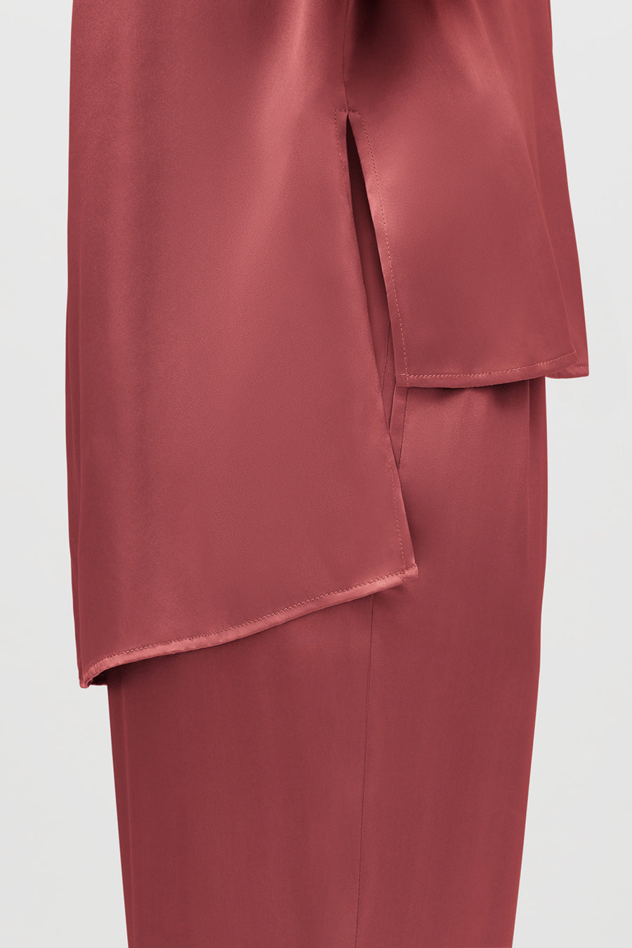 Washable Charmeuse High Low Top - Elegant & Comfortable Women's Dress for Parties, Weddings & Special Occasions