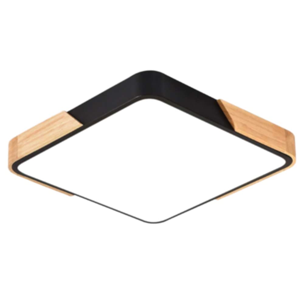 Nordic LED Ceiling Lamp - 3-Color Dimmable Square Flush Mount Light, Ultra-Thin Energy Saving Close to Ceiling Fixture for Bedroom, Study, Corridor & Home Decoration | Modern Lighting for Living Room, Kitchen, Office & Hallway