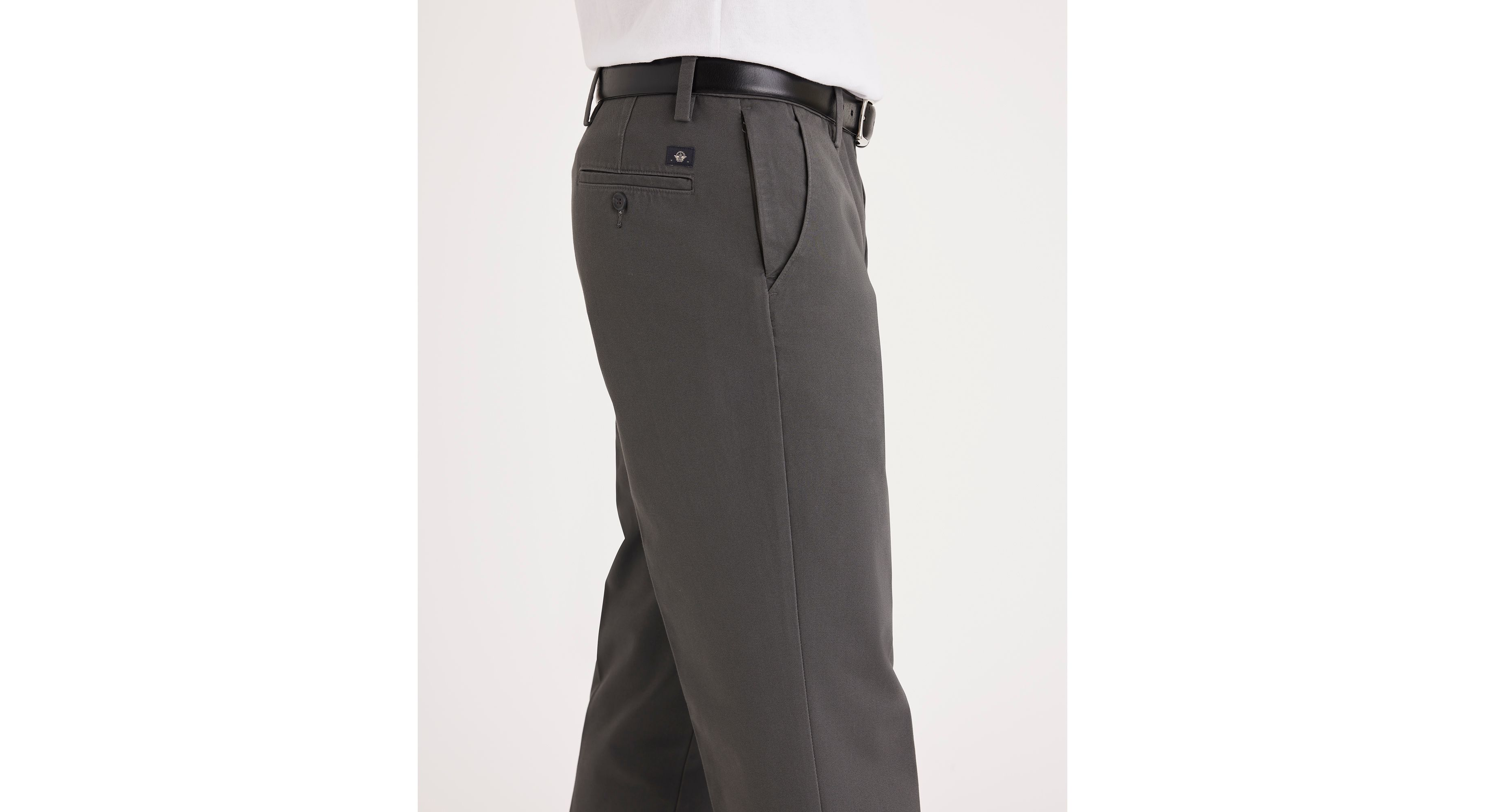 Men's Workday Khaki Pants - Straight Fit Casual Trousers for Office & Business | Comfortable & Durable for Everyday Wear