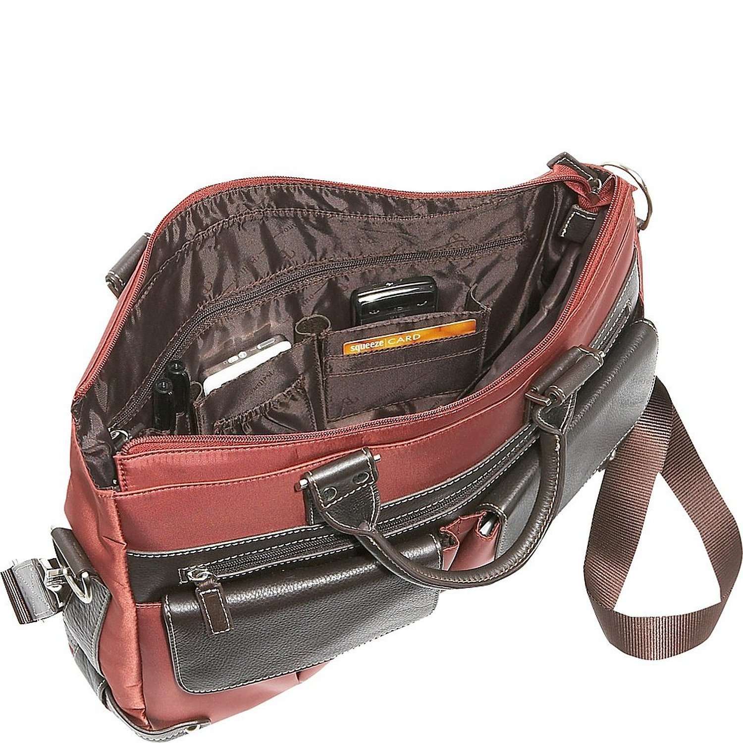 Bellino The Euro Ladies Tote Bag - Stylish Black Leather Handbag for Women, Perfect for Work, Travel & Everyday Use