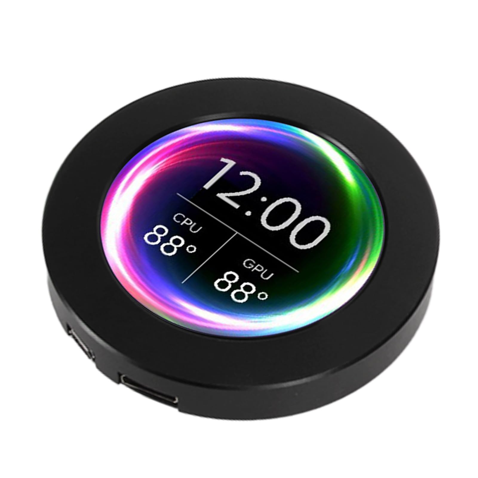 Tbest 2.1 Inch IPS Round PC Sub Display - 480x480 Resolution for AIDA64 CPU/HDD/Temperature Monitoring - Secondary Screen for PC Case & Desktop Computers - Perfect for Gaming Rigs, Workstations, and Server Monitoring