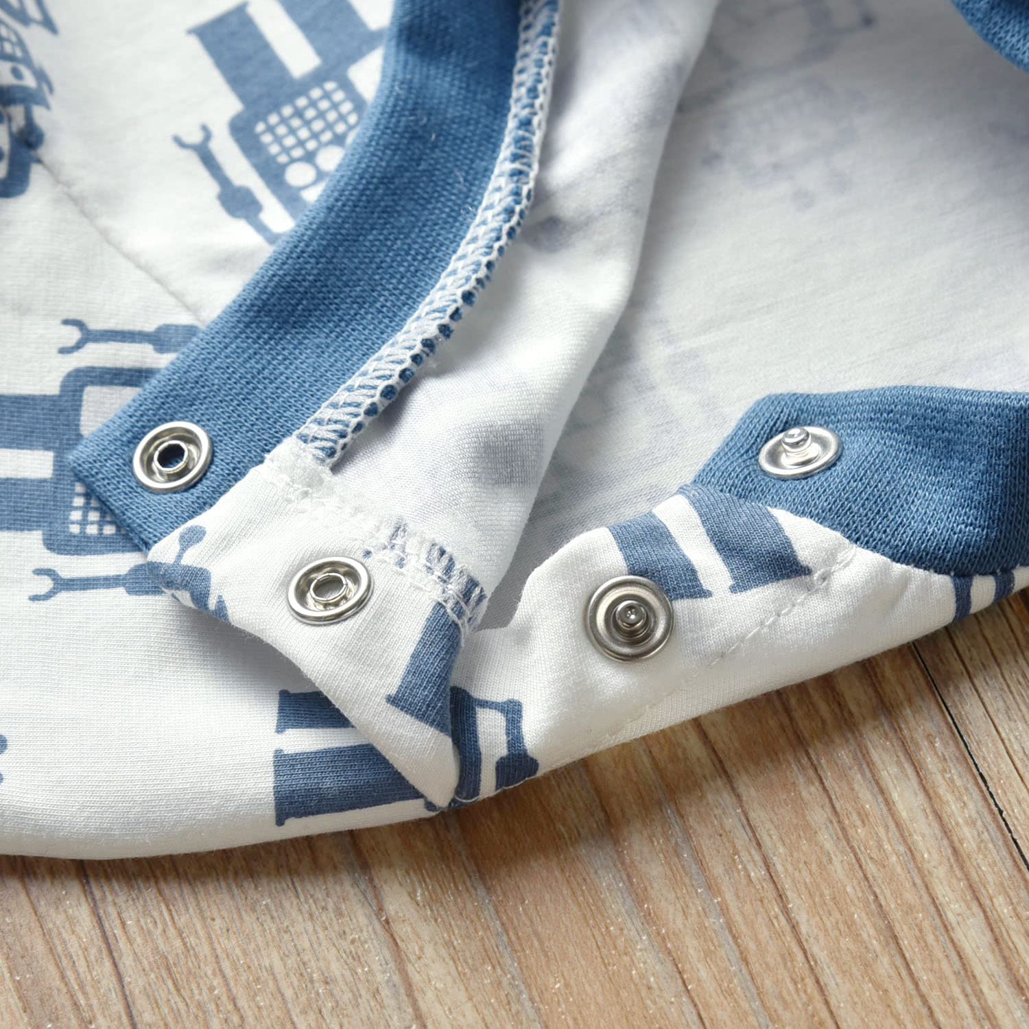 Baby Boy Romper - Soft Long Sleeve Robot Print One-Piece Jumpsuit | Cute Infant Outfit for Playtime & Photo Shoots