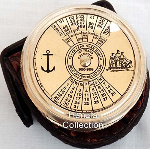 Vintage Brass Compass with Nautical Calendar - Inspired by Robert Frost Poem - Perfect for Hiking, Sailing & Outdoor Adventures