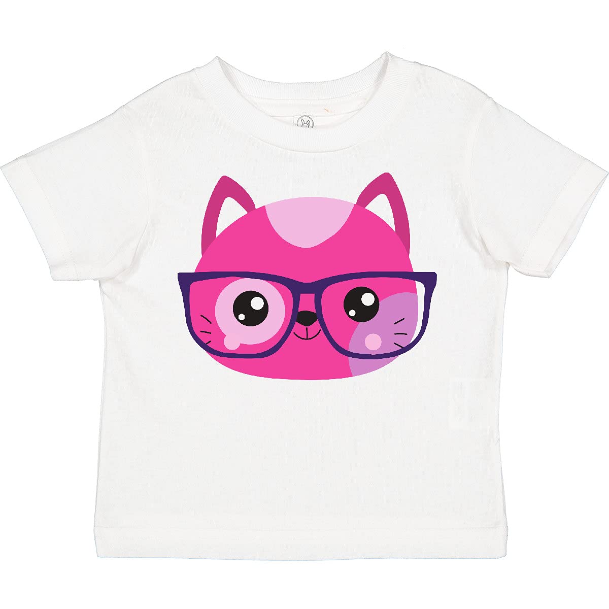 Inktastic Hipster Cat with Glasses - Cute Kitten Toddler T-Shirt for Boys & Girls - Perfect for Playdates, Birthday Parties & Casual Wear