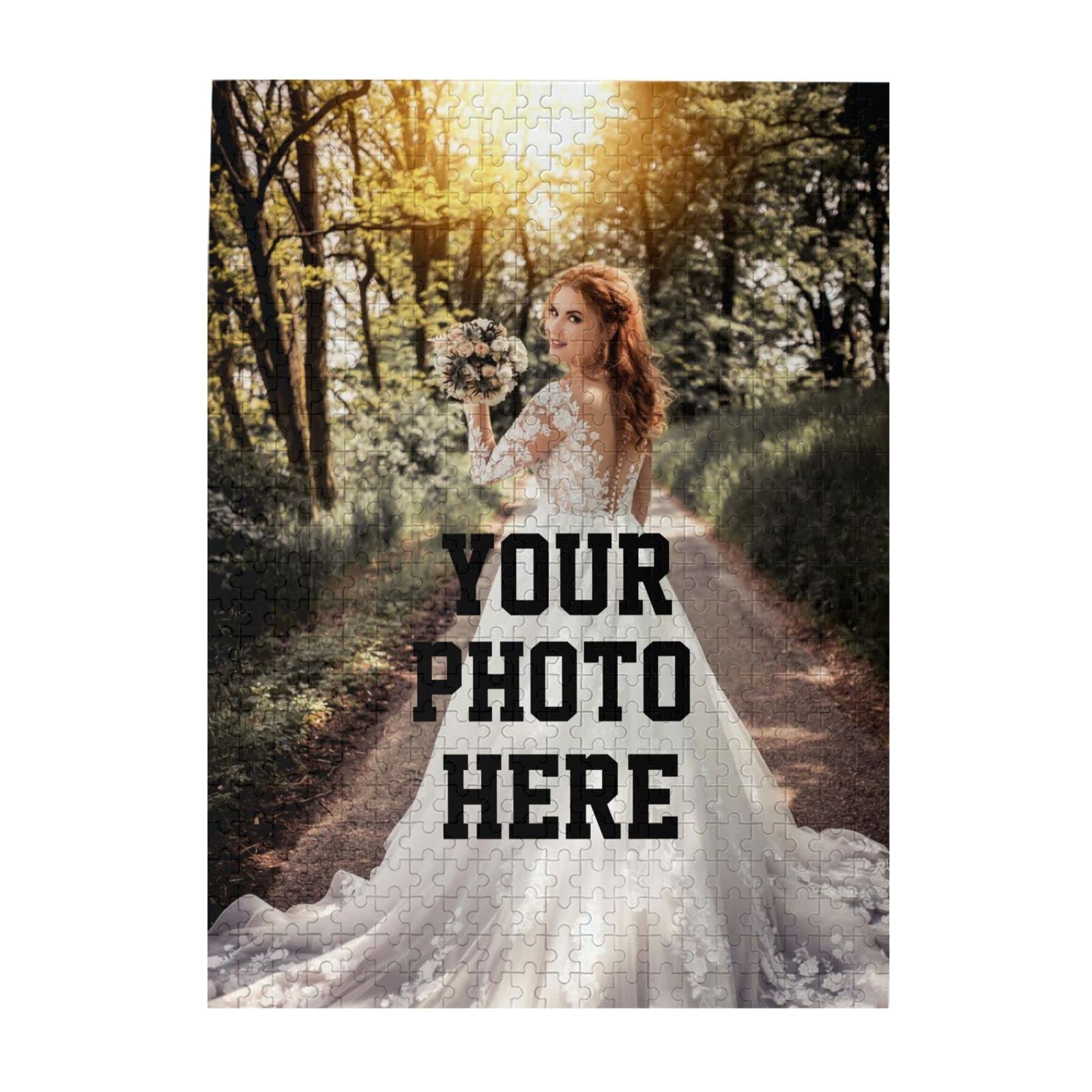 500-Piece Custom Photo Puzzle - Personalized Jigsaw Puzzle with Your Image or Text - 300/500/1000 Pieces - Perfect Gift for Adults & Teens - Great for Family Game Nights, Birthday Presents & Home Decor